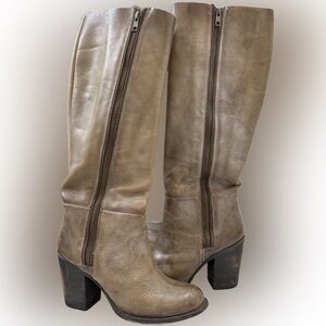 Freebird by Steven Leather Knee-High Boots – Distressed Brown – Size 8